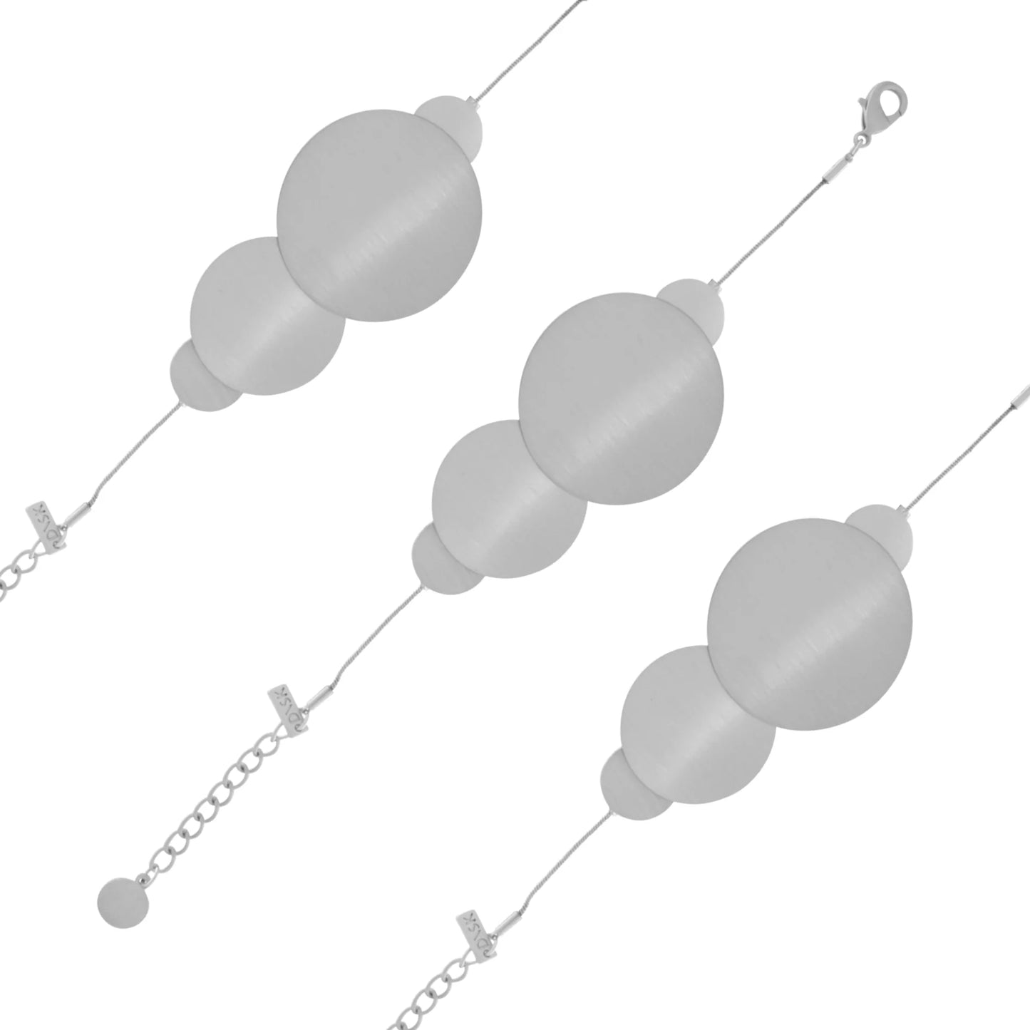 Grafisk armbånd, sølv