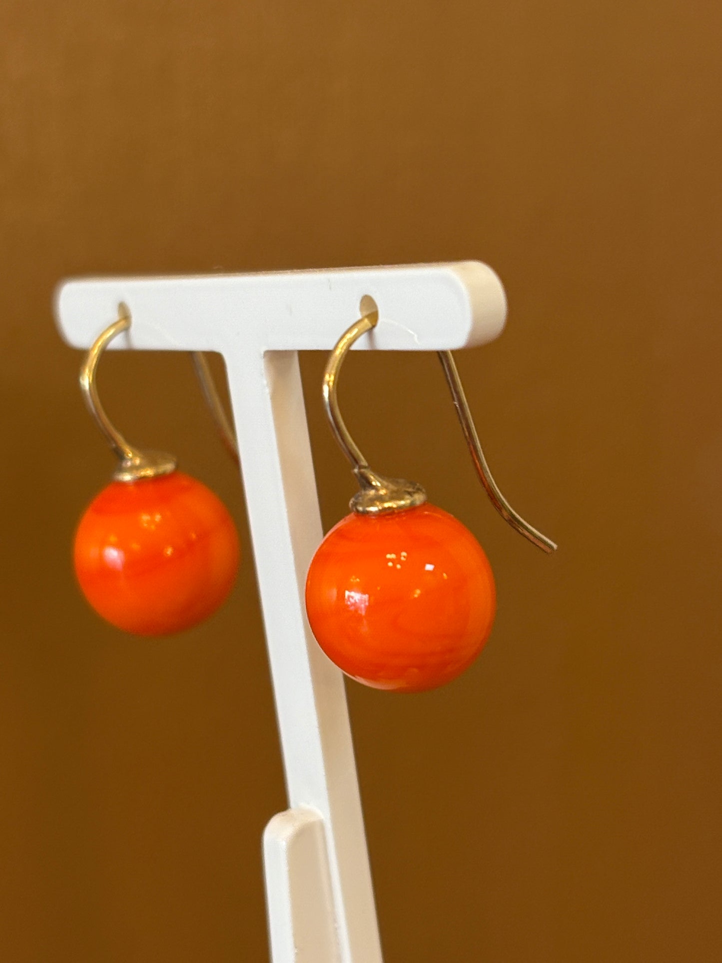 Håndlavede bøhmisk kvartsglas glaskugler - Orange