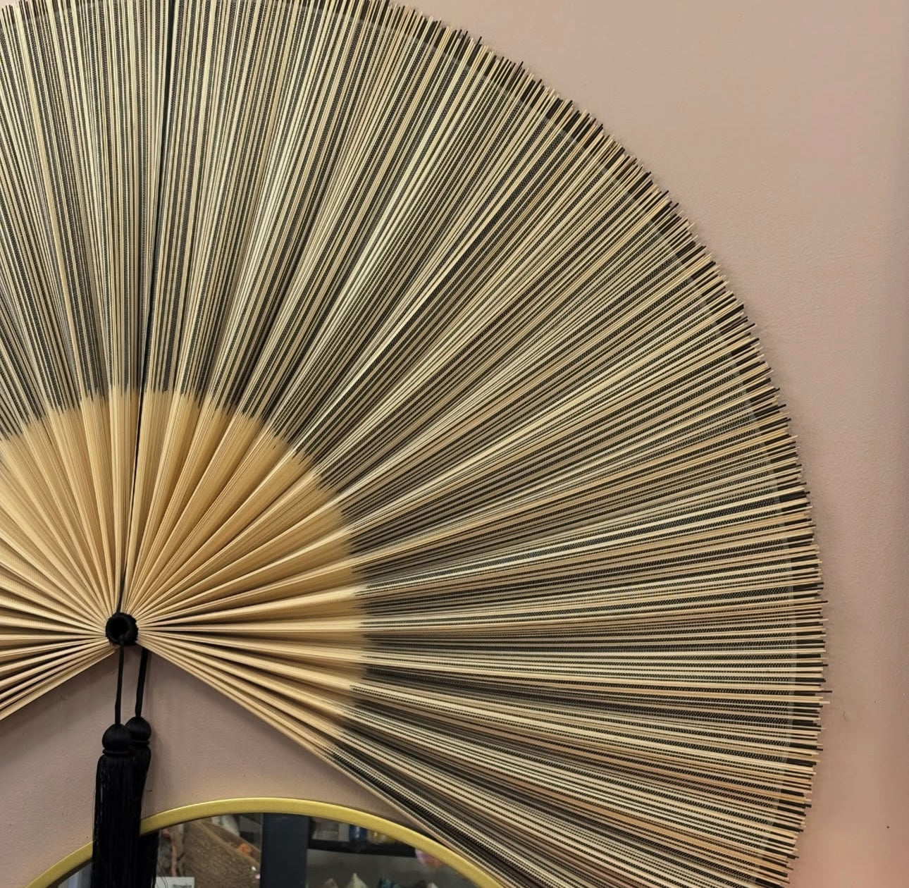 Stor bambus vifte vægdekoration