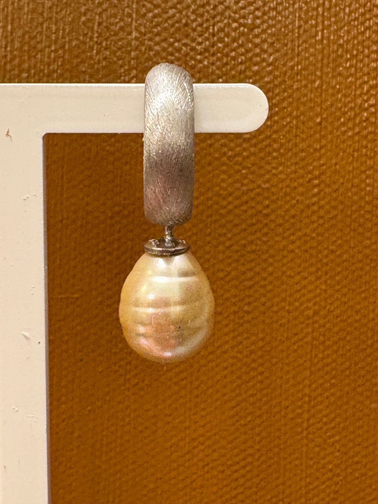 Mallorcanske barokperler vedhæng sølv top 12x10 mm