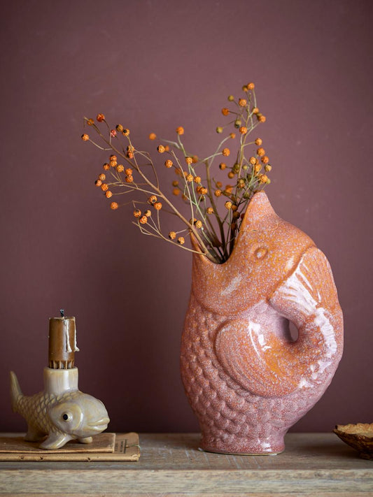 Fiske vase fra i stentøj
