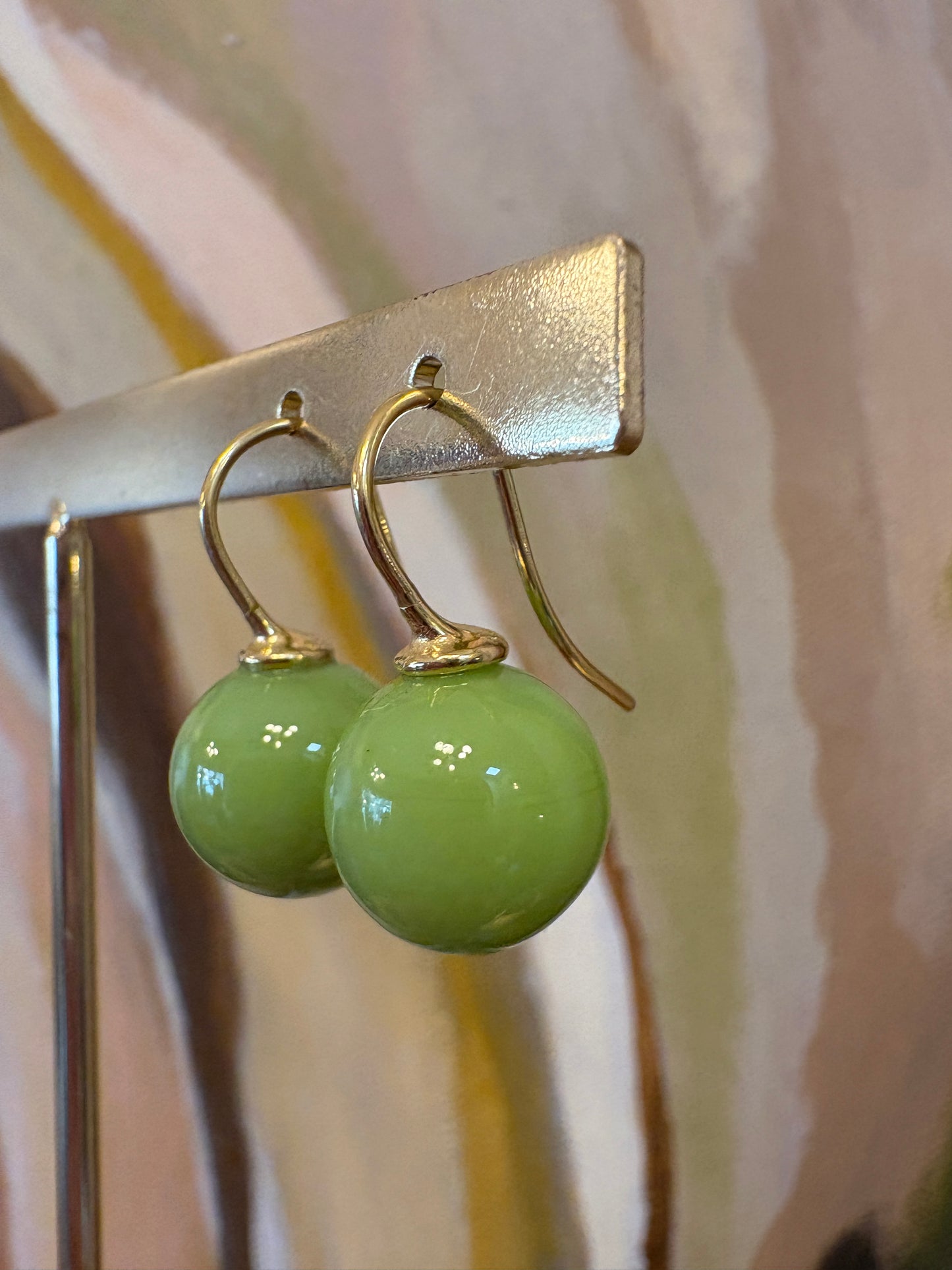 Håndlavede bøhmisk kvartsglas glaskugler - Lime grøn