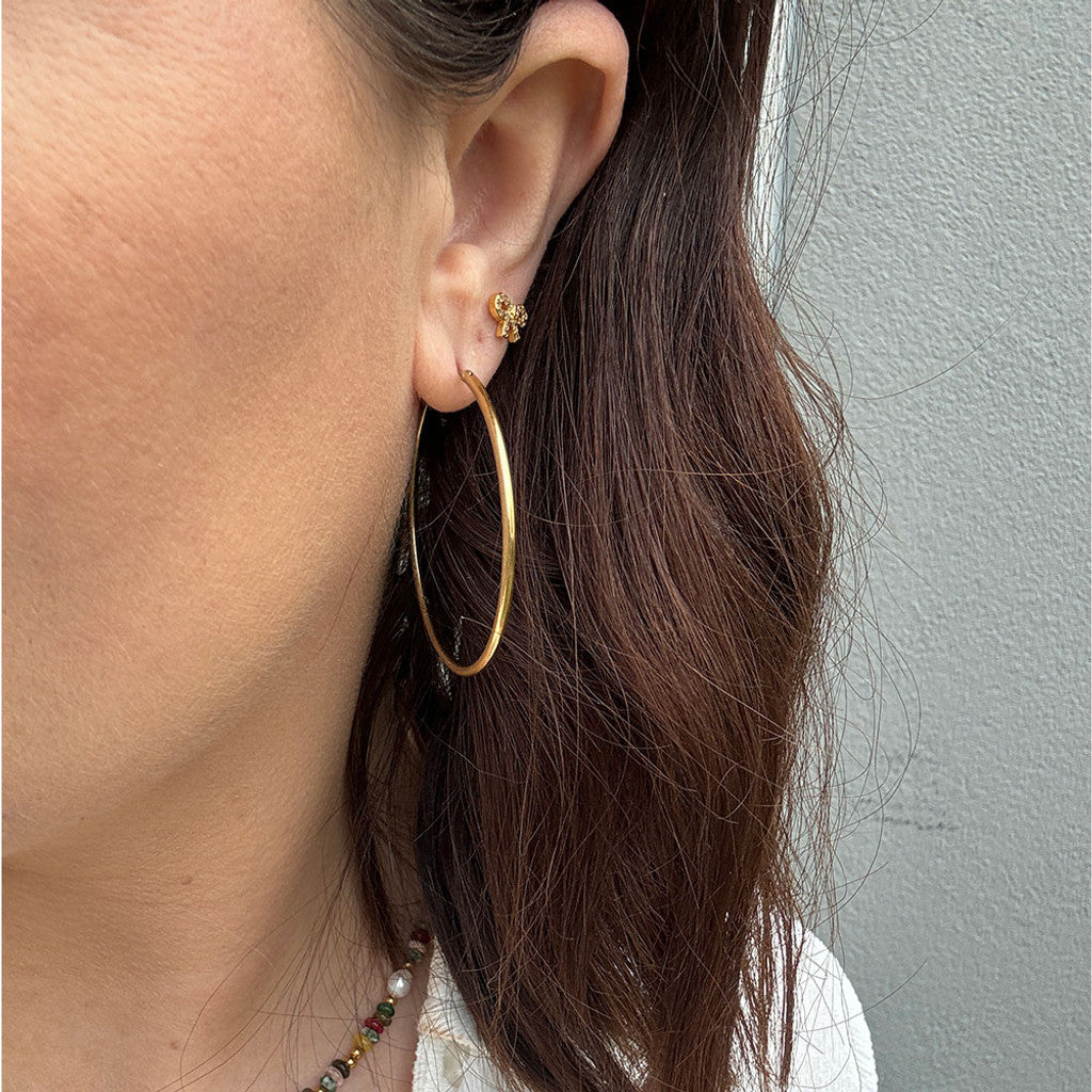 Klassiske hoops 5cm, guld