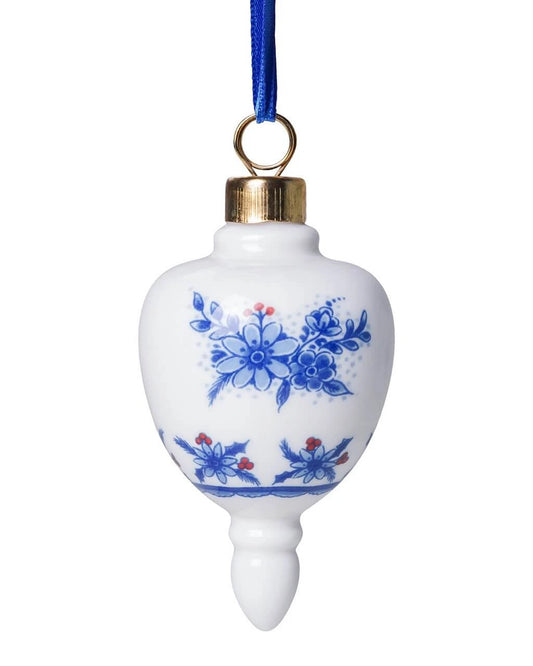 Dråbeformet juleophæng i porcelæn