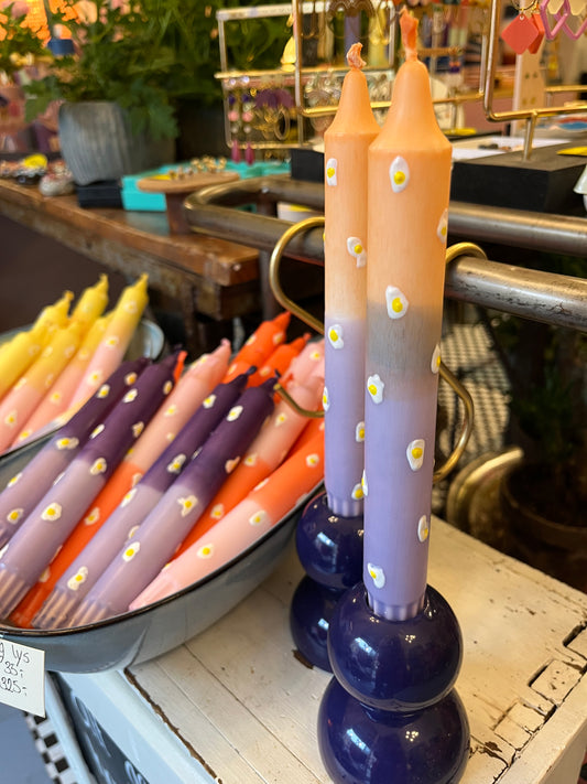 Spejlæglys orange og lilla