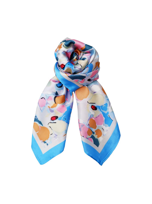 Minitørklæde med lækre farverigt print