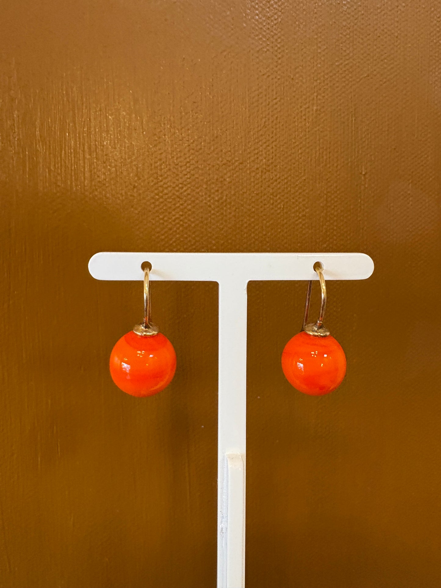 Håndlavede bøhmisk kvartsglas glaskugler - Orange