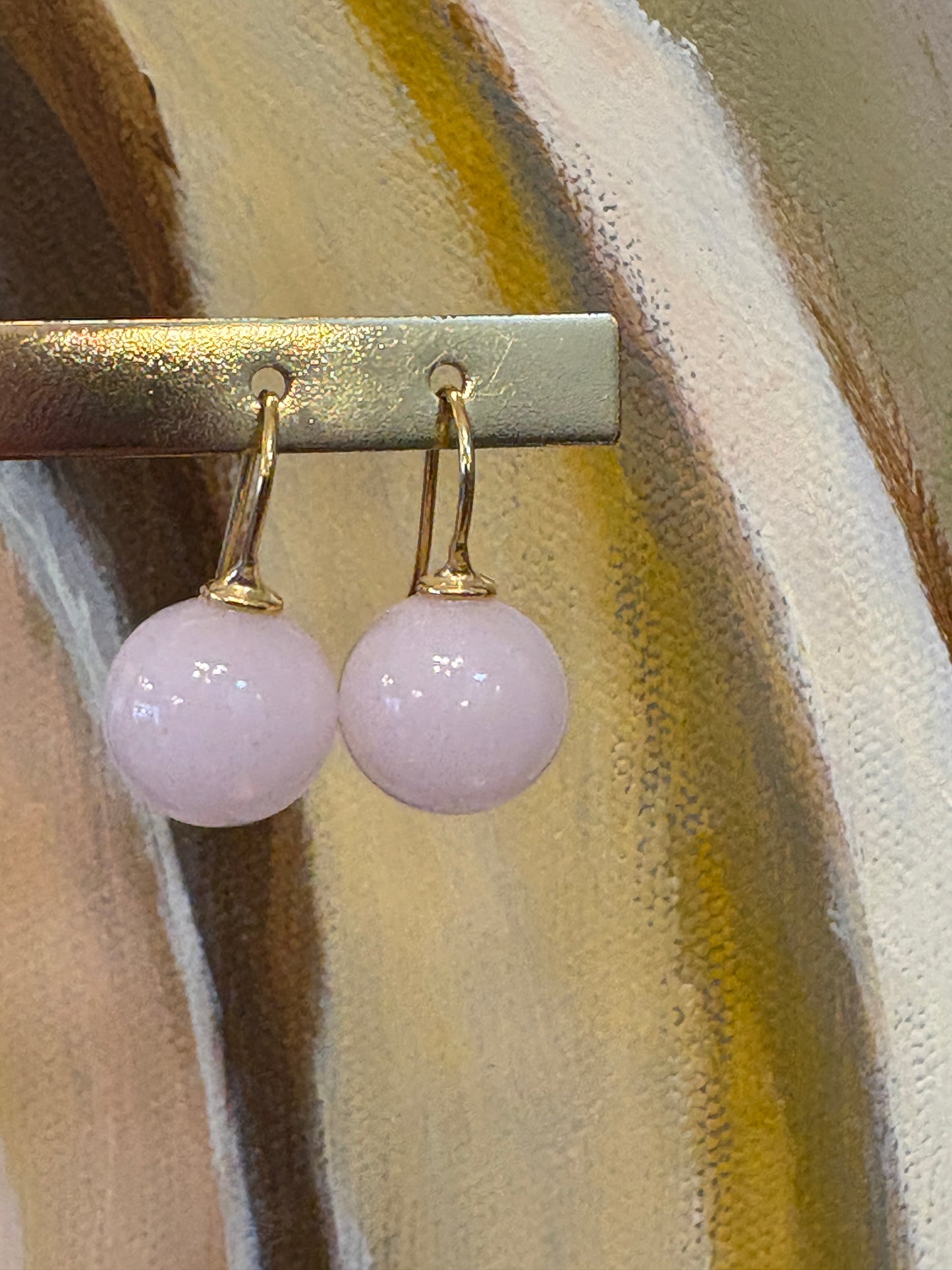 Håndlavede bøhmisk kvartsglas glaskugler - Sart rosa
