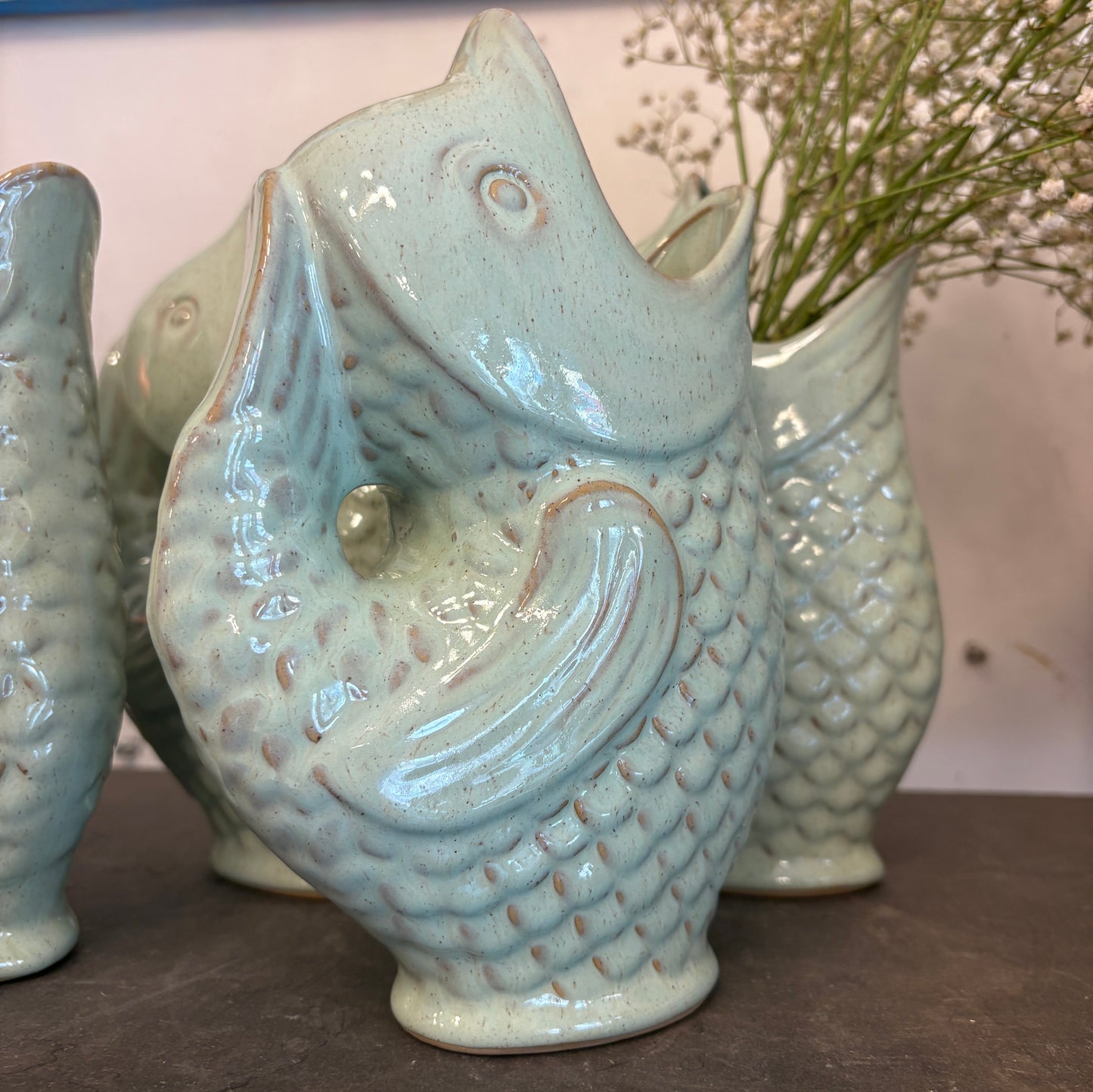 Keramik fiske vase