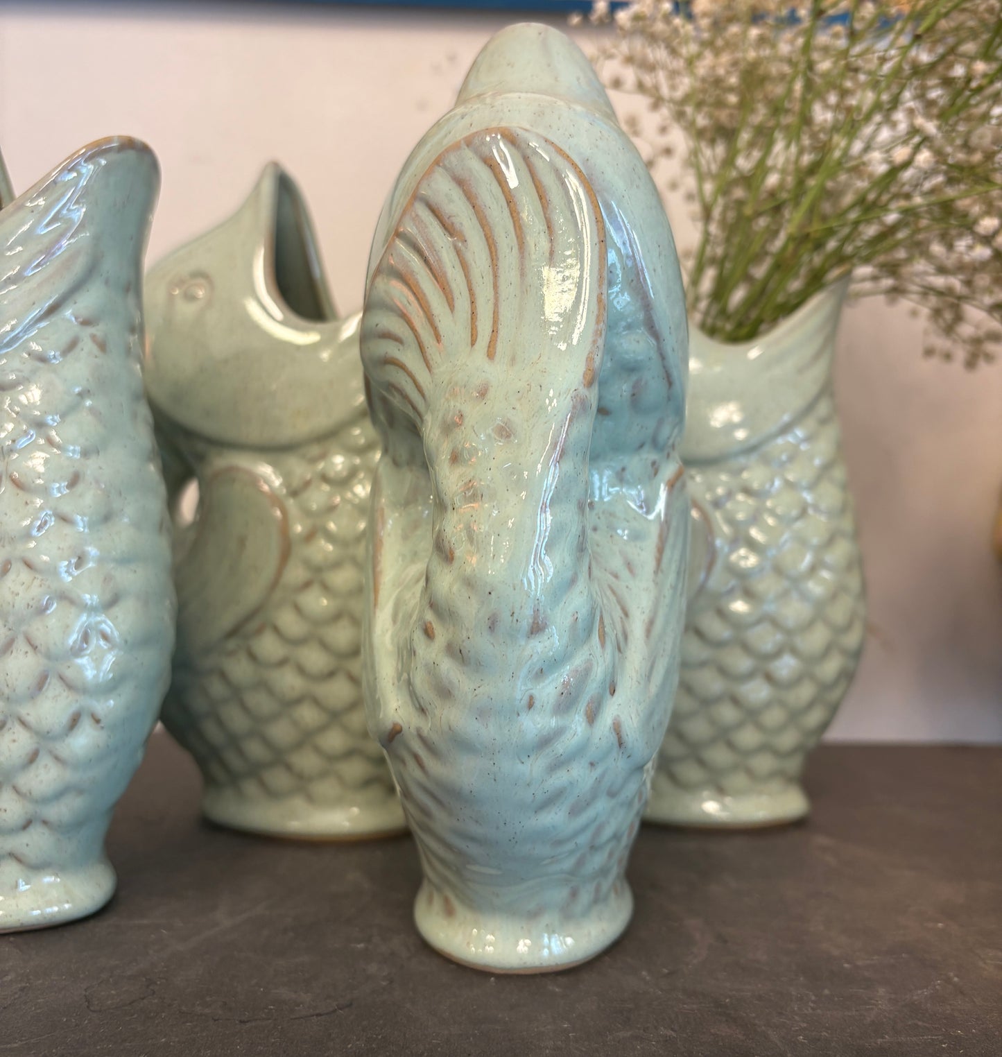 Keramik fiske vase