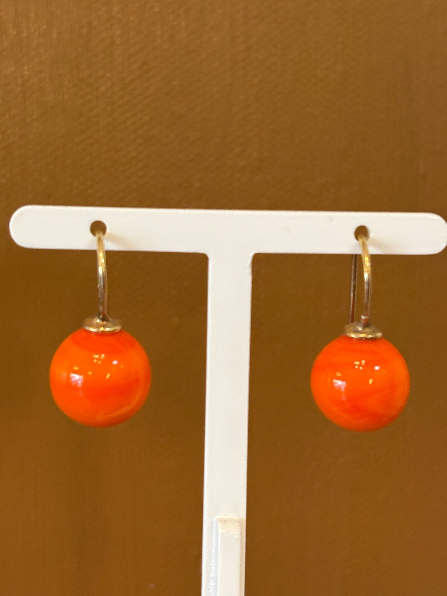 Håndlavede bøhmisk kvartsglas glaskugler - Orange
