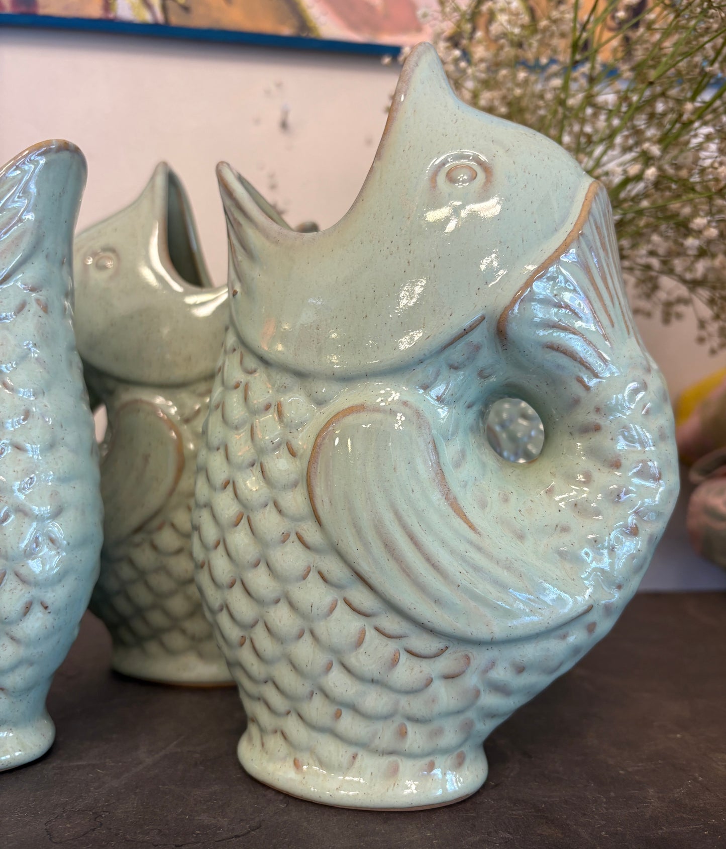 Keramik fiske vase