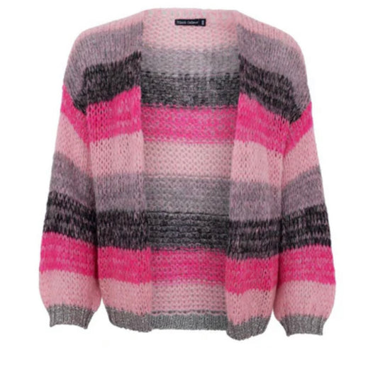 Lækker pink grå cardigan