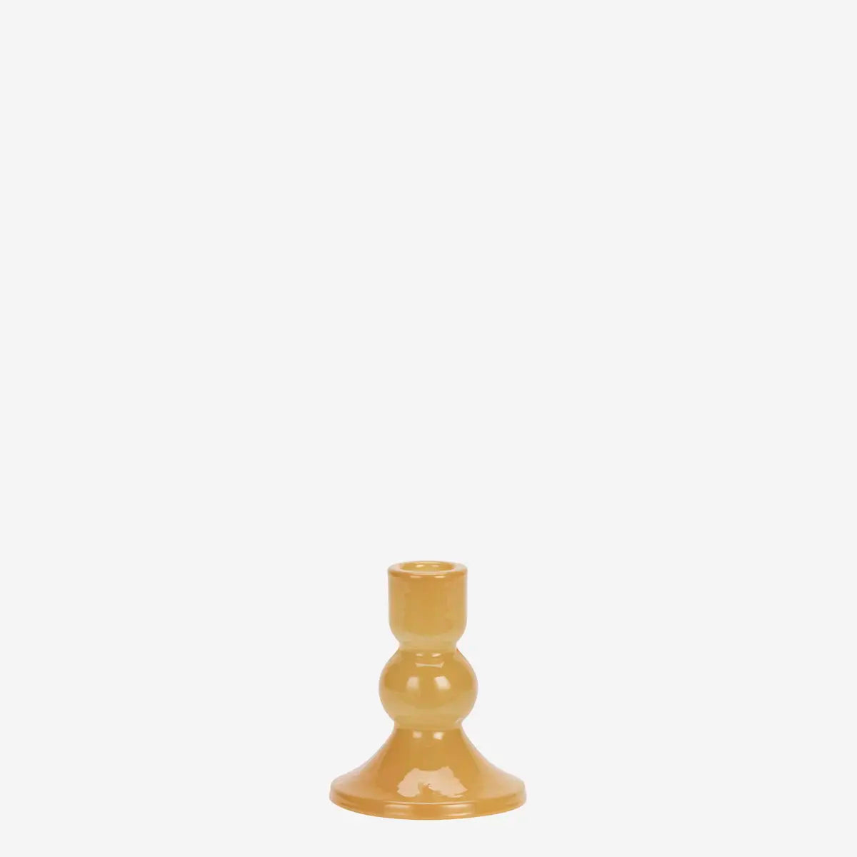 Glas lysestage – Varm gul
