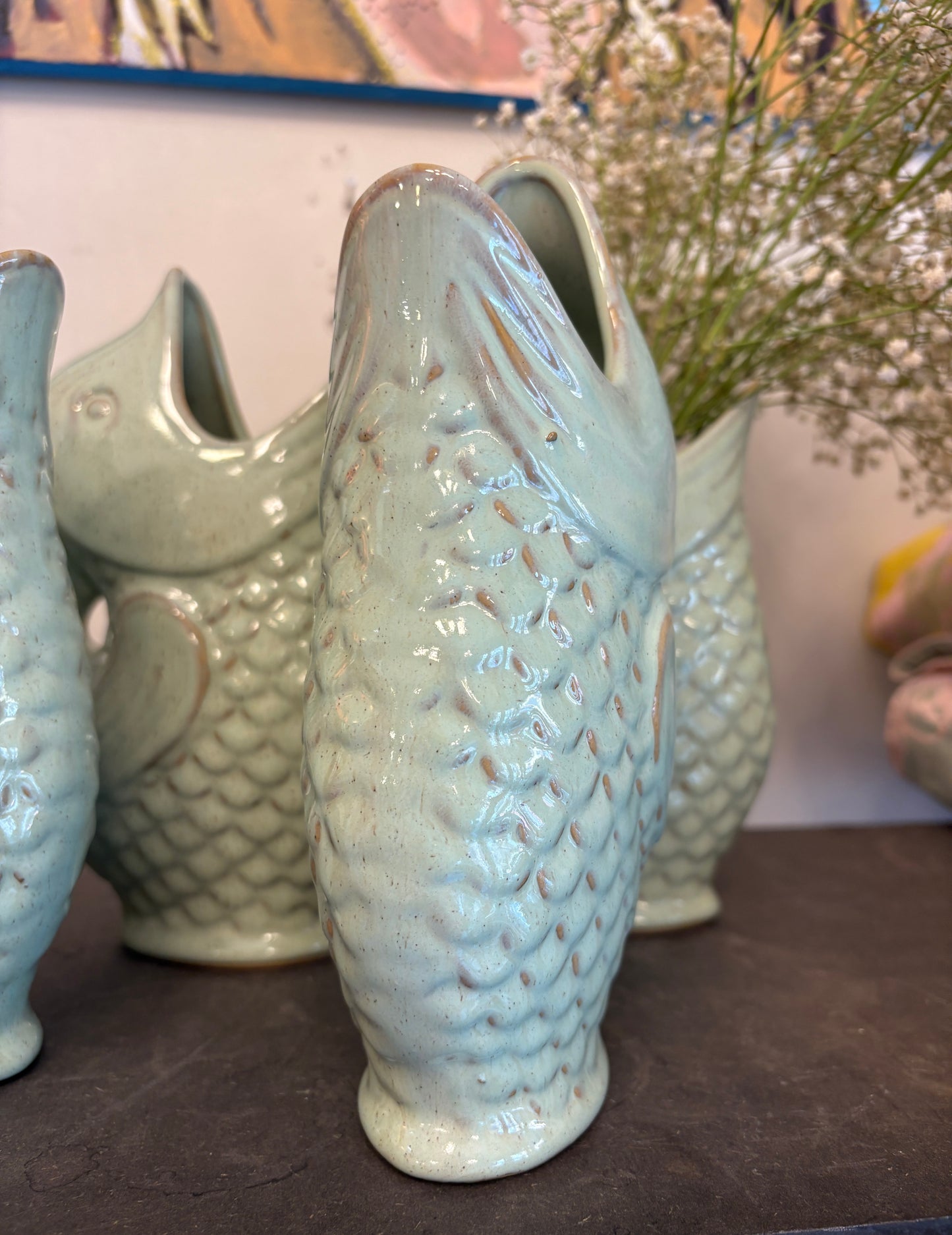 Keramik fiske vase