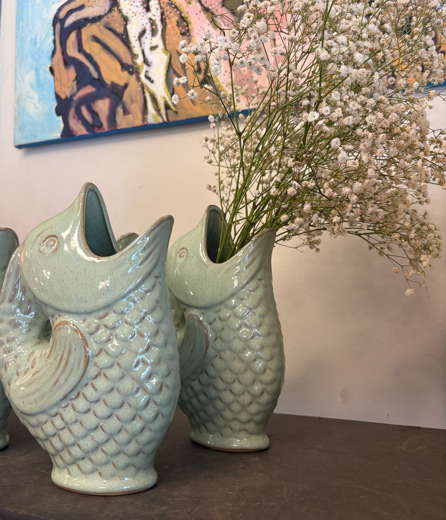 Keramik fiske vase