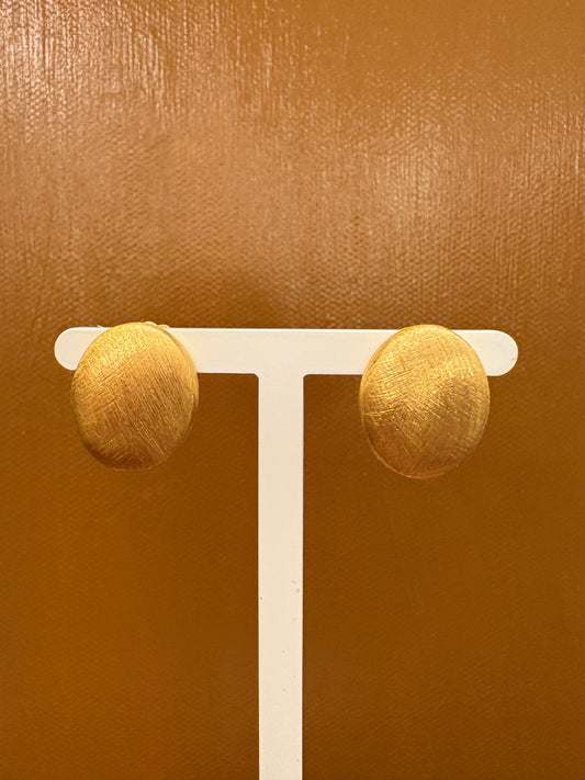 Ovale ørestikker forgyldt