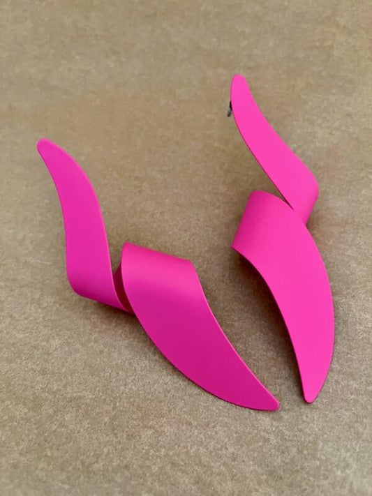 Pink statment tvist øreringe