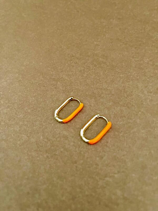 Ovale hoop med orange emalje