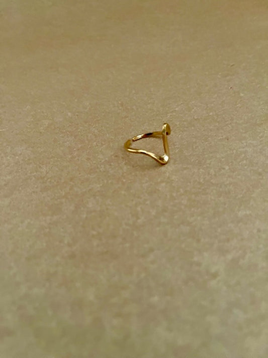 Ring med tvist med forgyldning