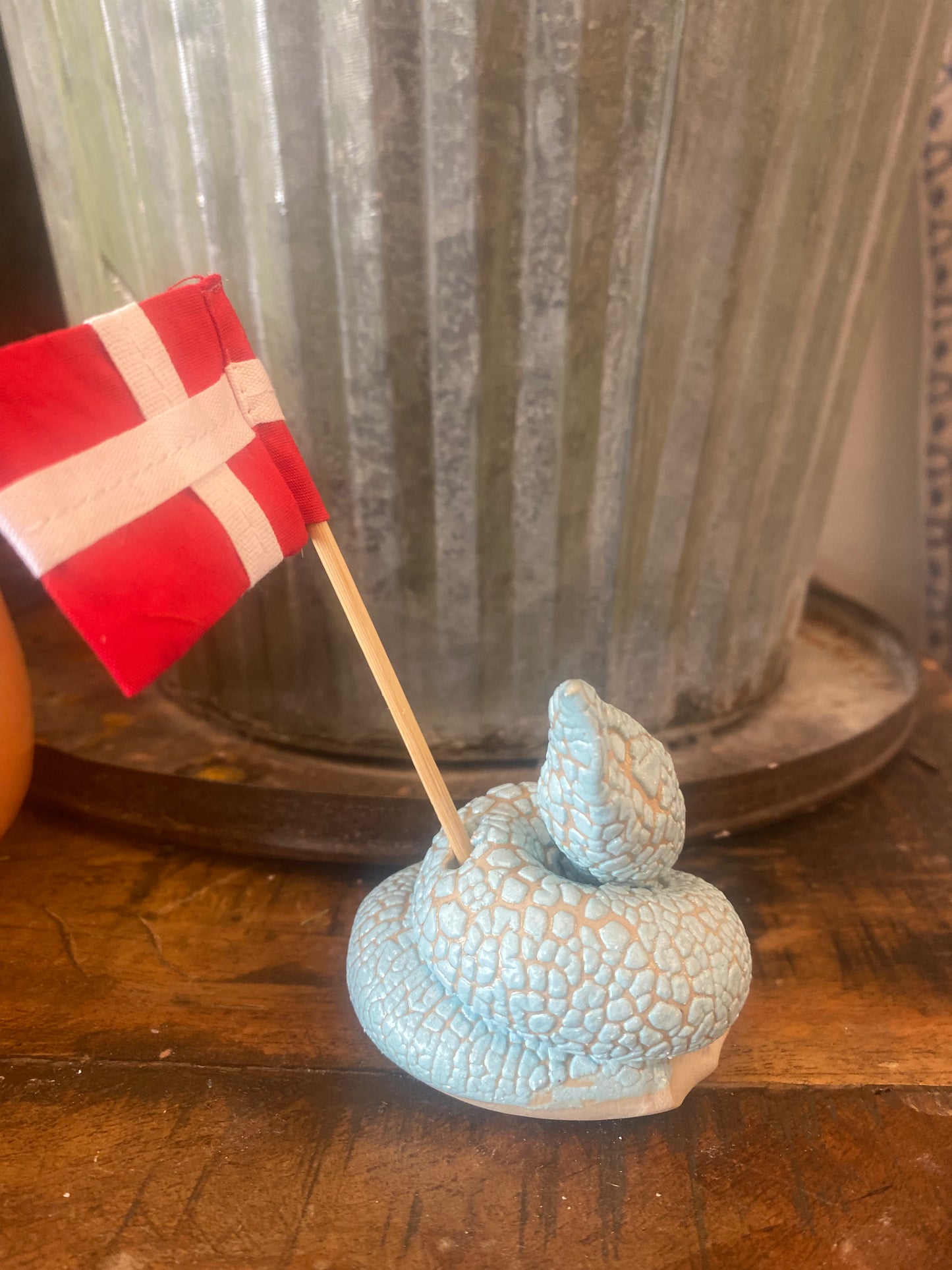 Lorteflag isblå krakeleret