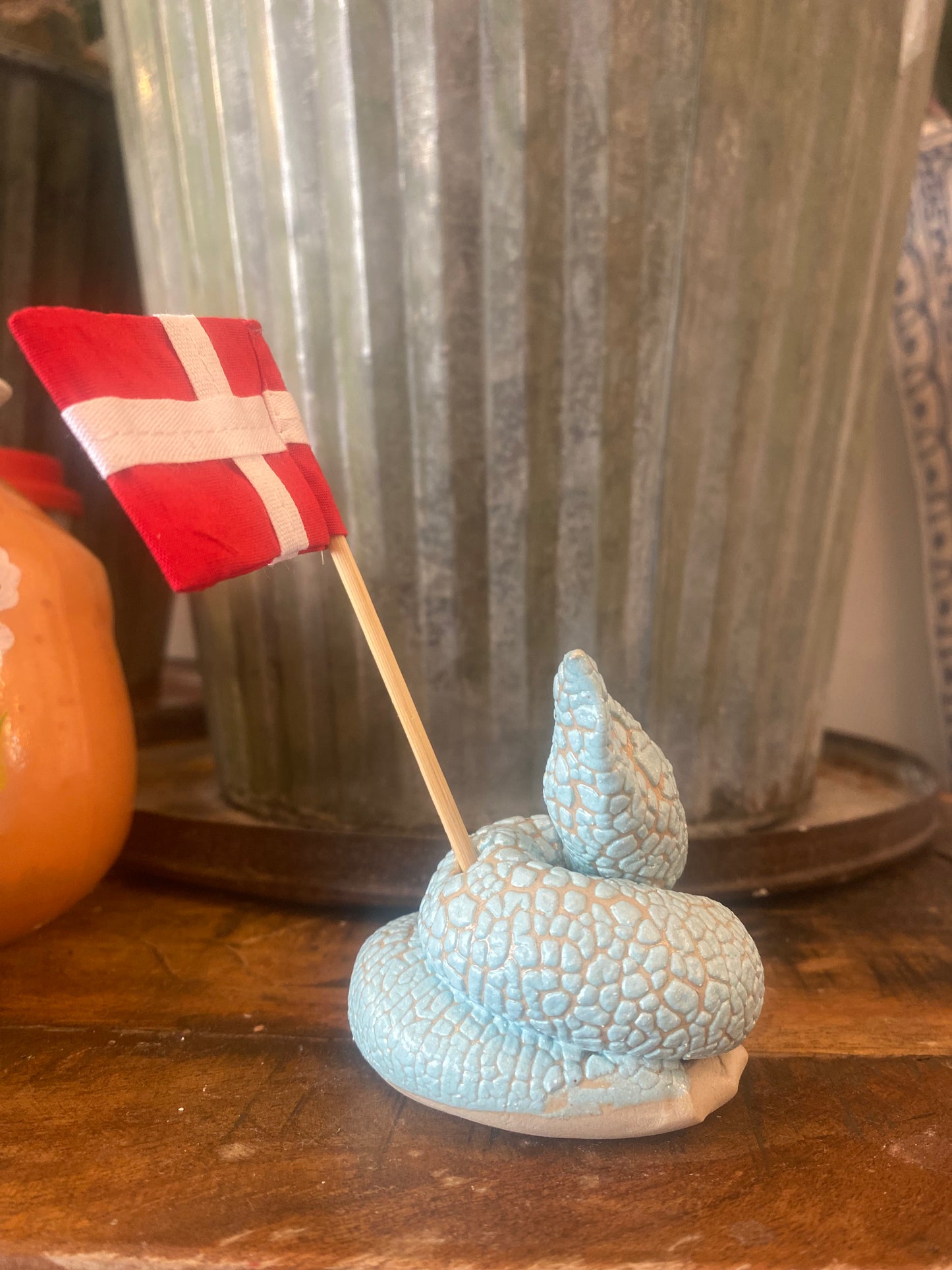 Lorteflag isblå krakeleret