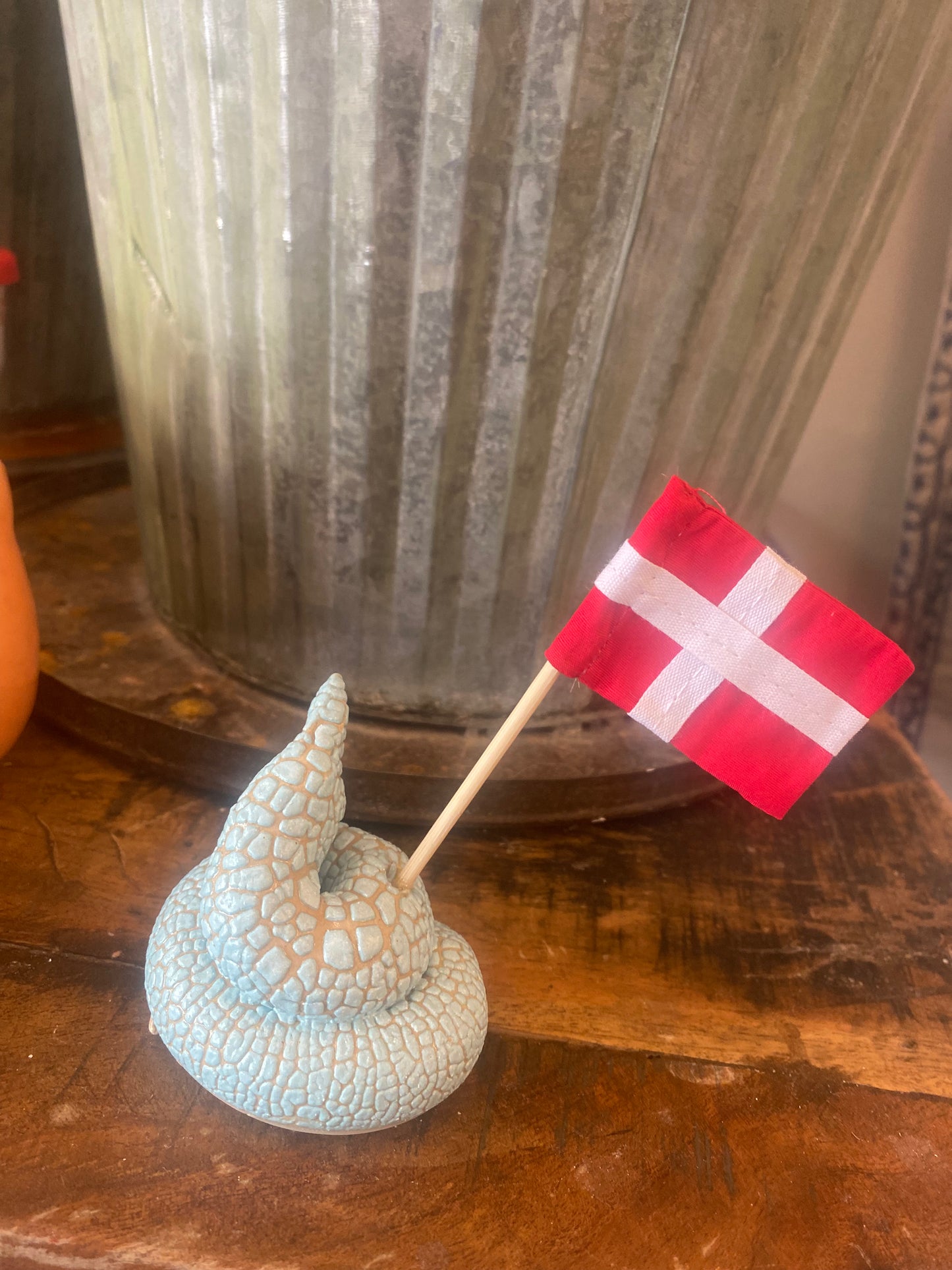 Lorteflag isblå krakeleret