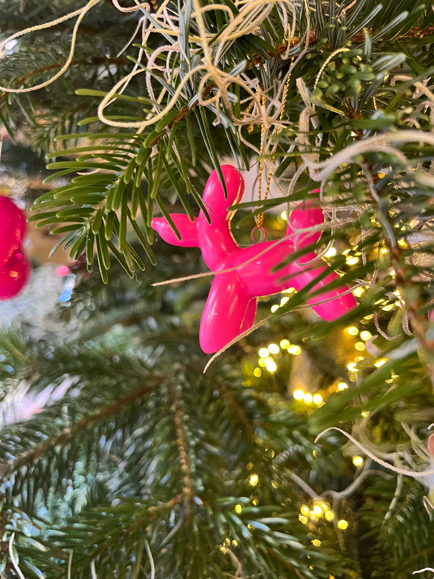 Pink ballonhund med ophæng