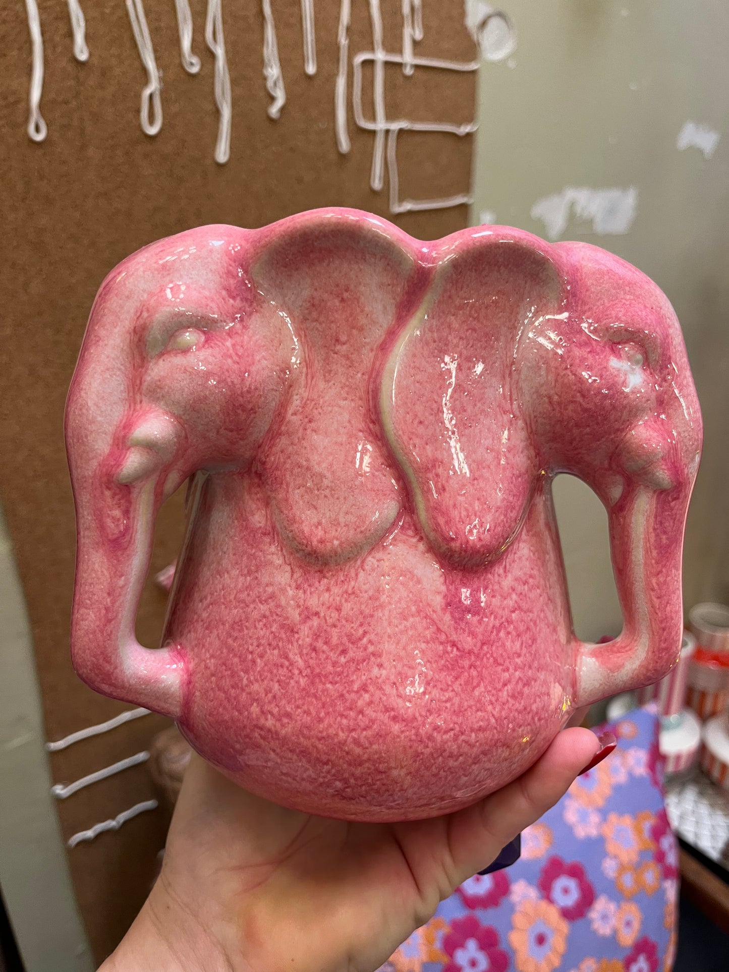 Elefant vase, pink