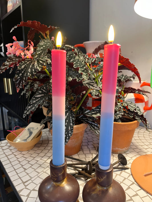 Led stagelys pink, lyserød og blå/lilla