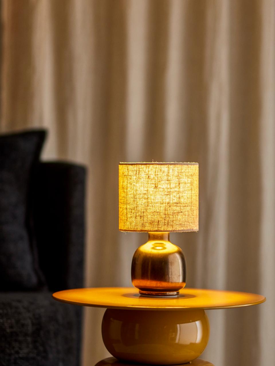 Bordlampe med bronze glasur