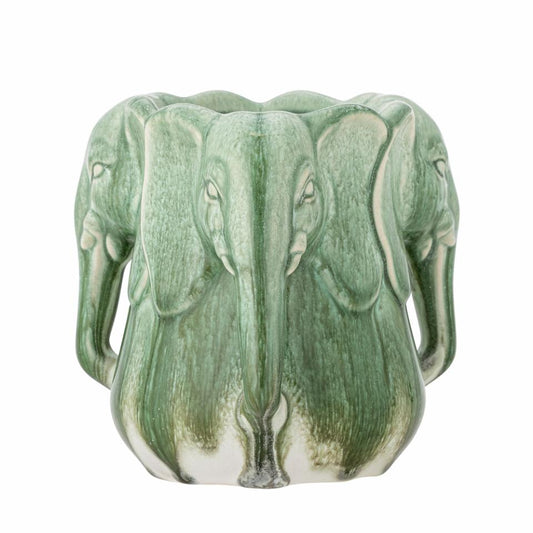 Elefant vase, grøn