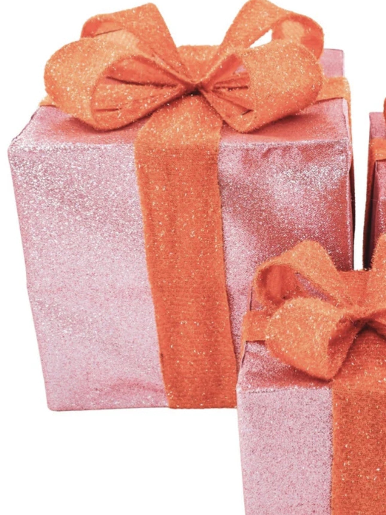 Firkantet gaver med LED i tre størrelser