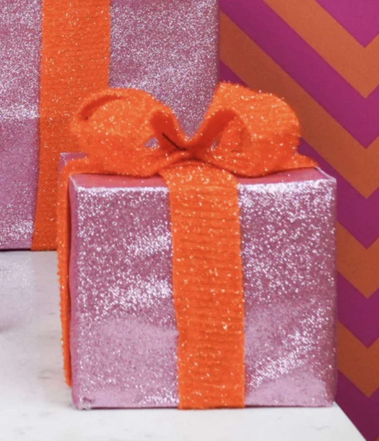 Firkantet gaver med LED i tre størrelser