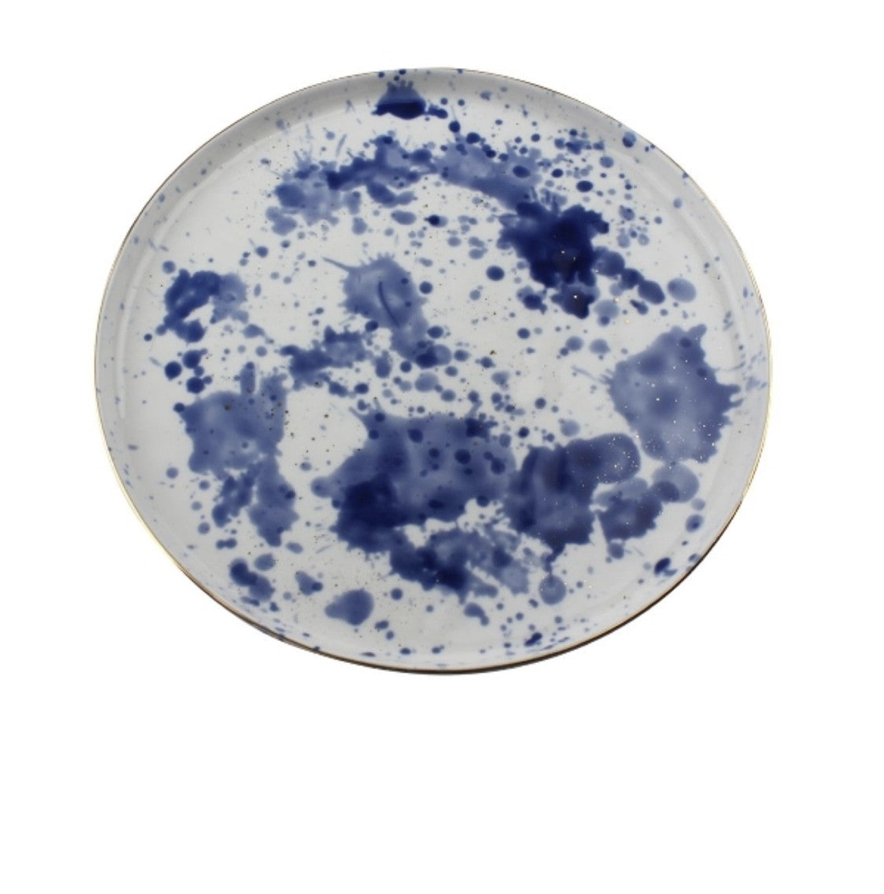 Blå splash middagstallerken 28 cm