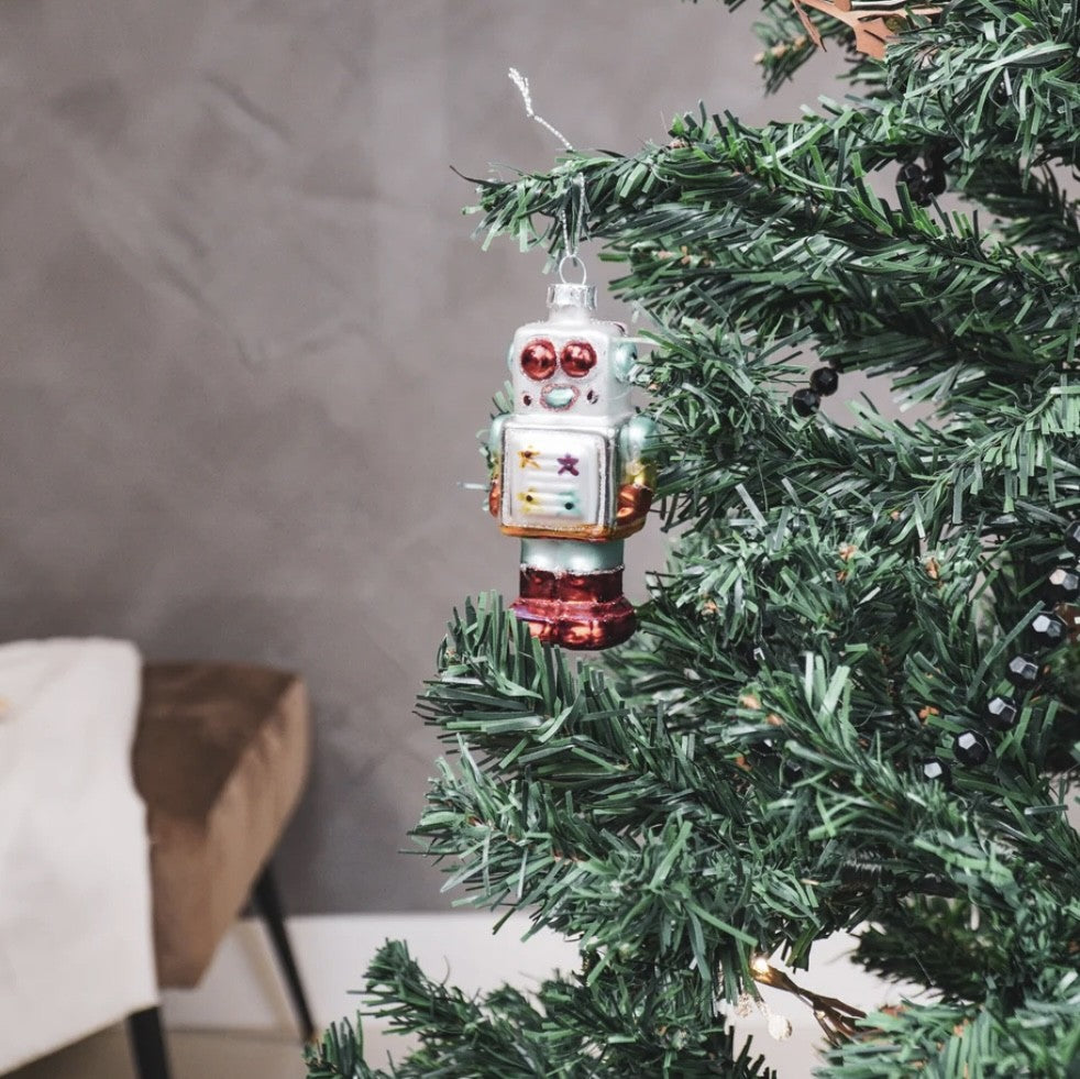 Robot juletræophæng i glas