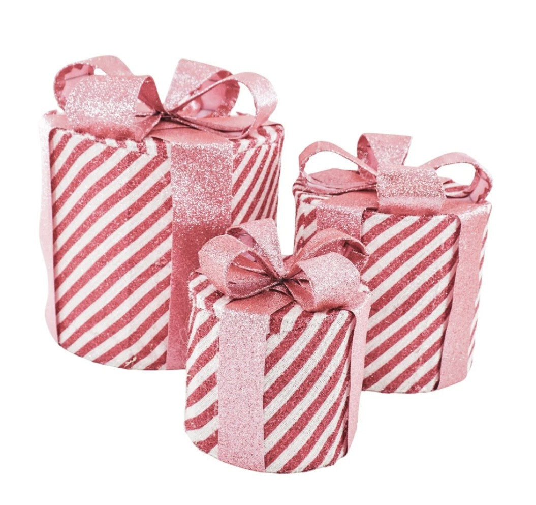 Runde gaver i tre størrelser med LED