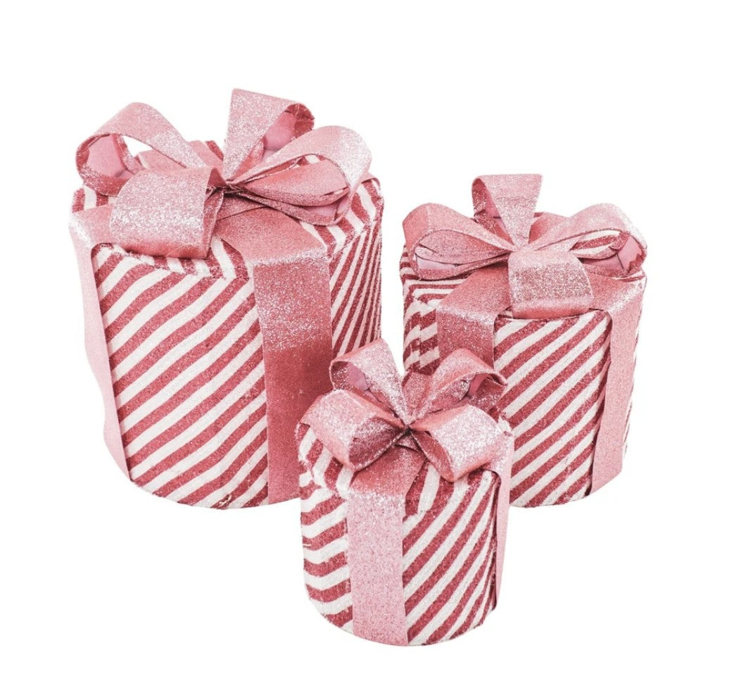 Runde gaver i tre størrelser med LED