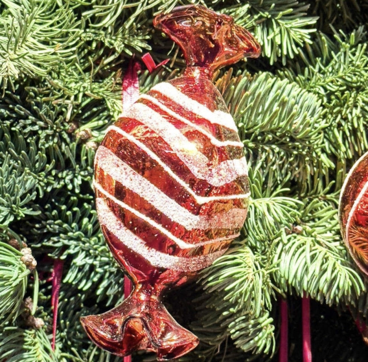 Glas bolsjer med striber