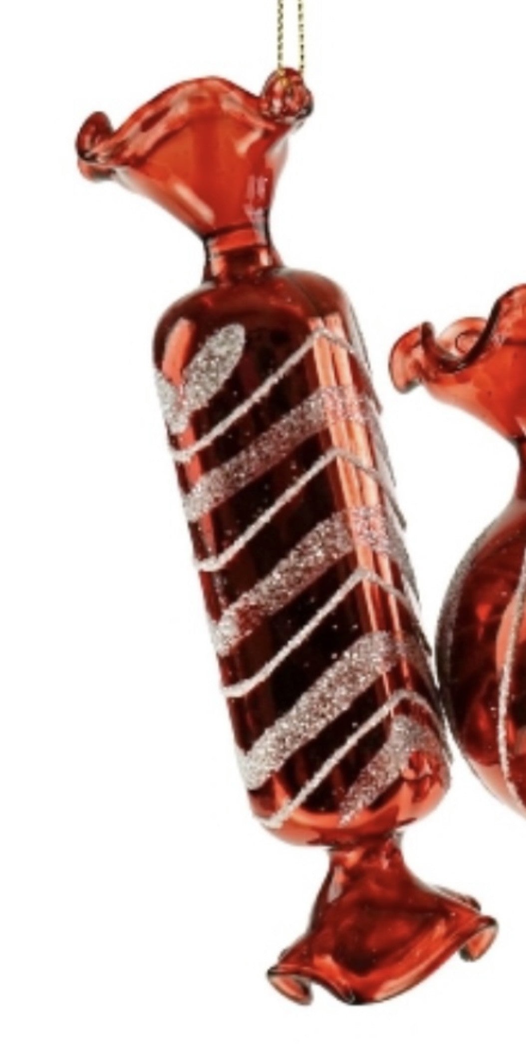 Glas bolsjer med striber