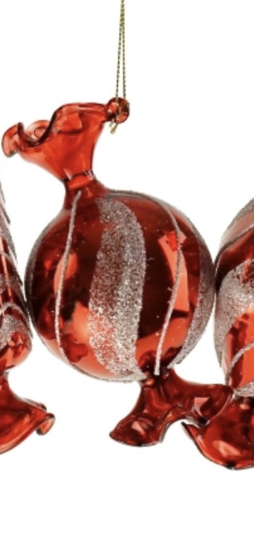 Glas bolsjer med striber