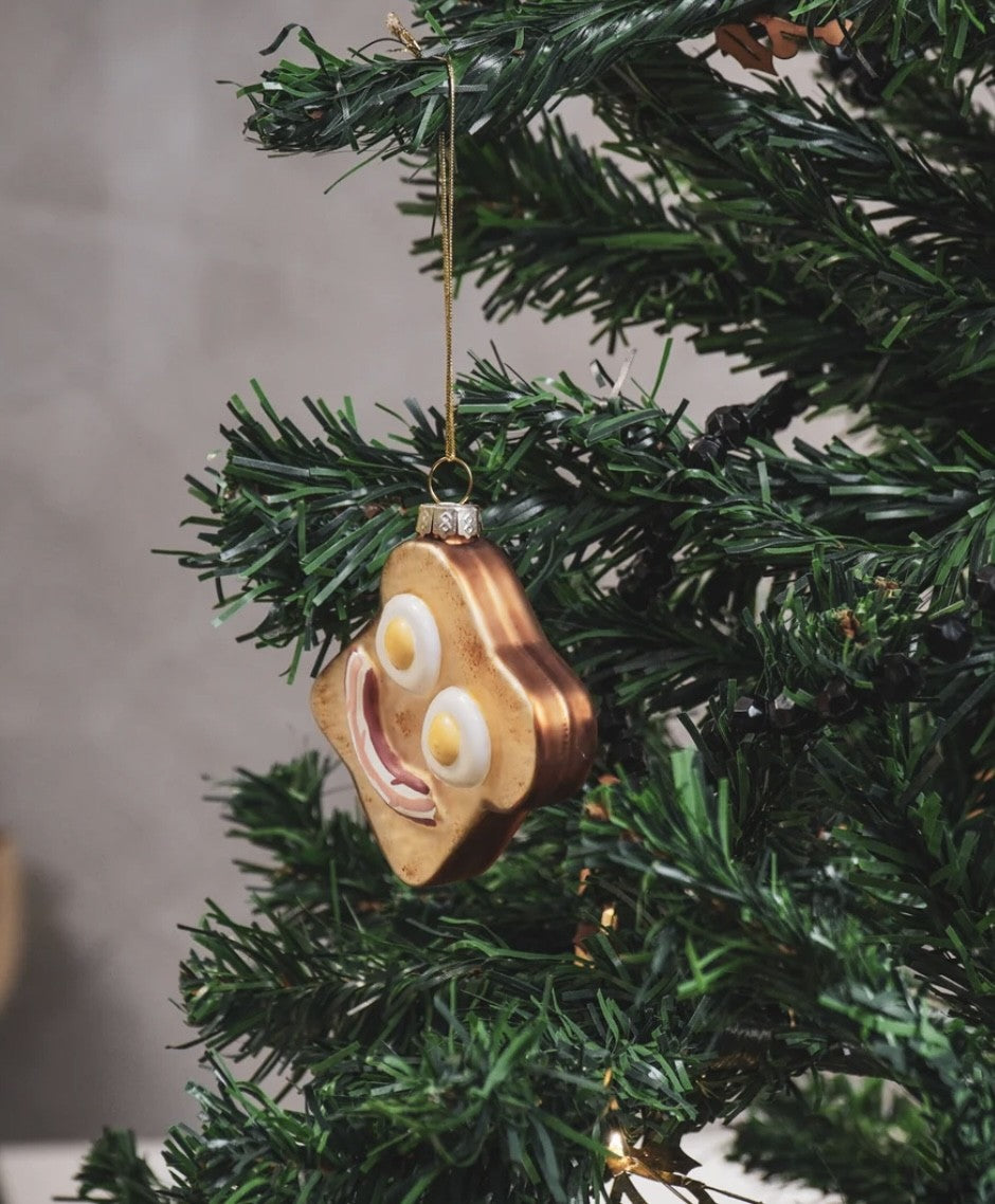 Toast juletræspynt i glas